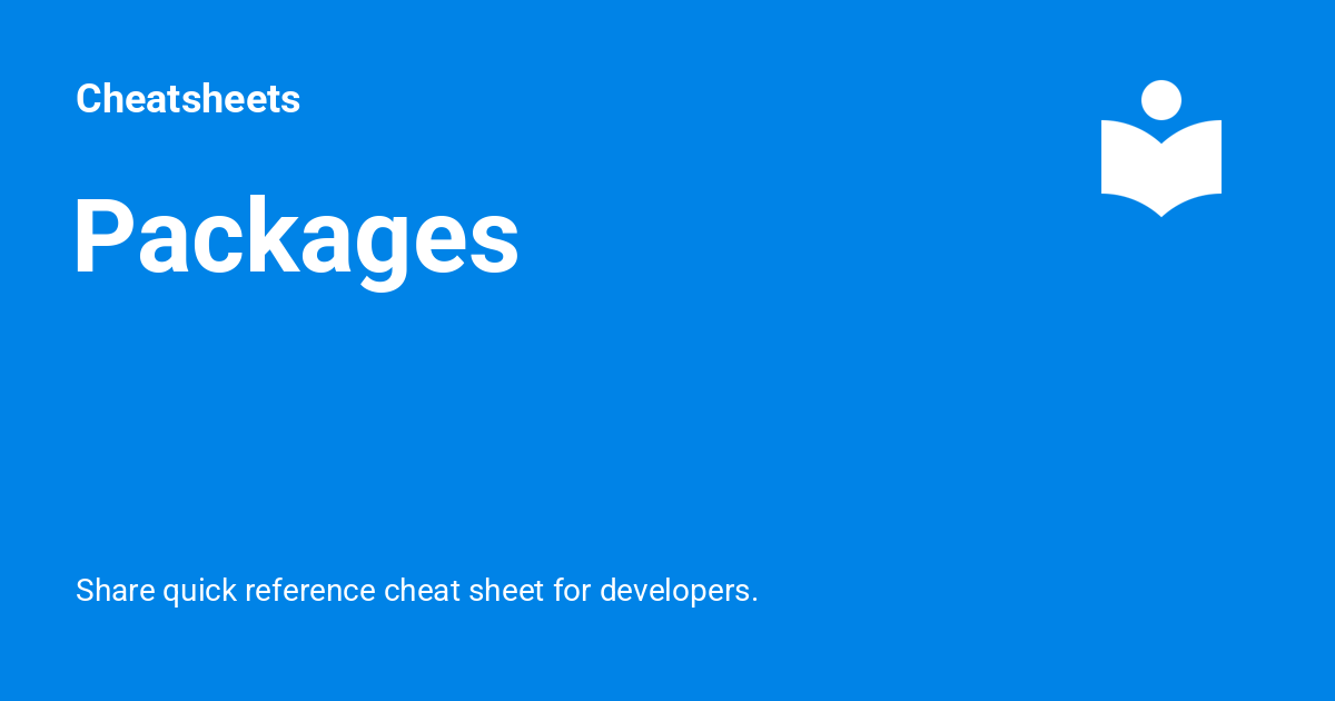Packages - Cheatsheets